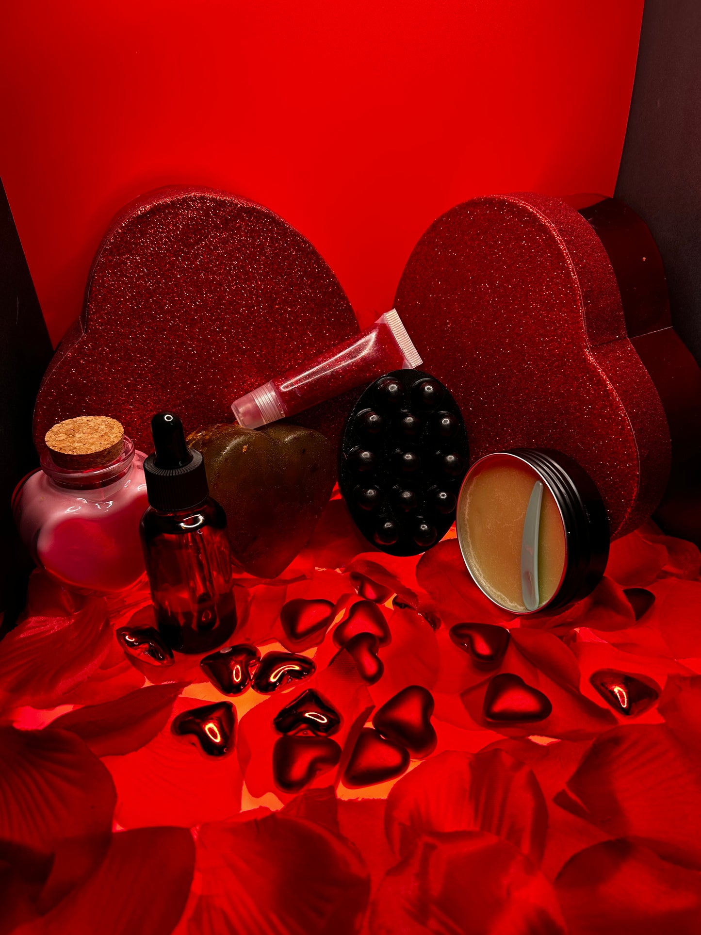 Complete Woman’s Valentines Day Package with Mini Rose Vanilla Candle