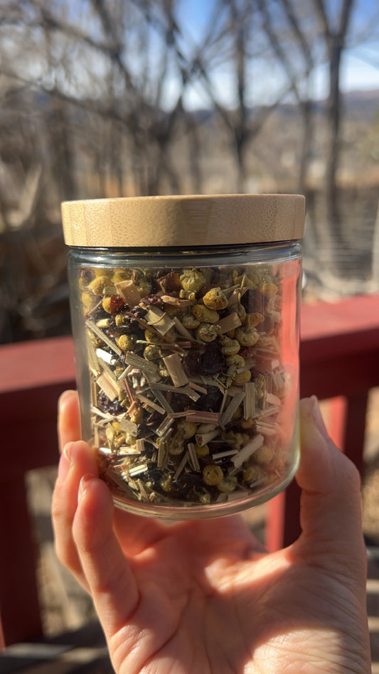 Kayboo Beauty 8oz Chamomile Lemongrass Lavender Rose Tea Blend with Reusable Tea Bag